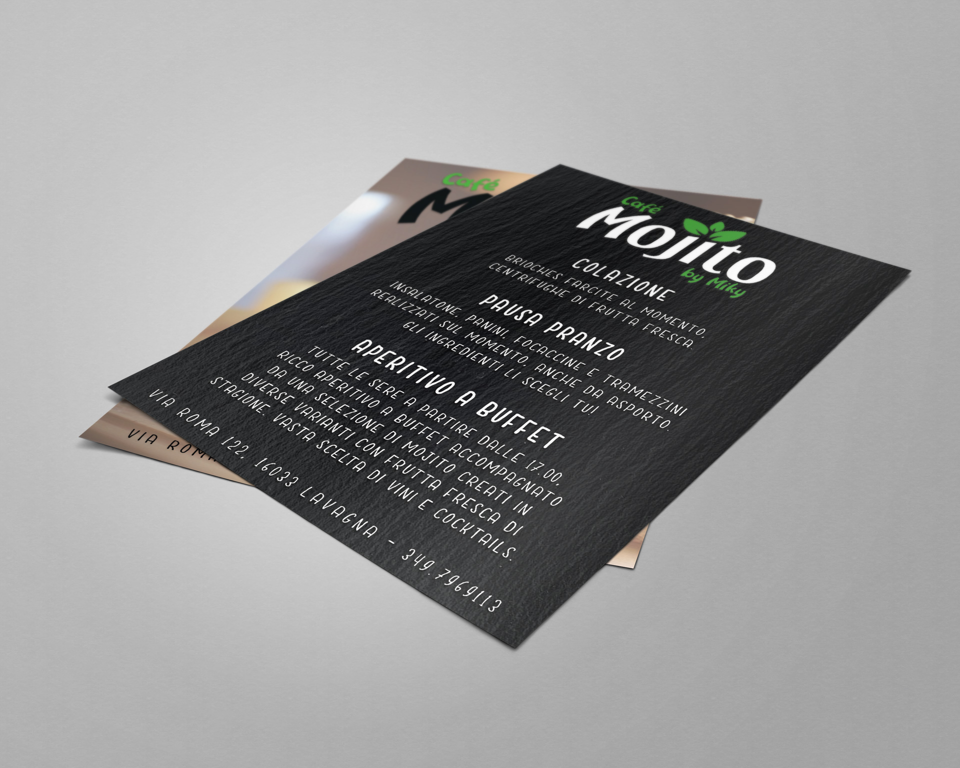Bar mojito – Design grafica flyer promozionale