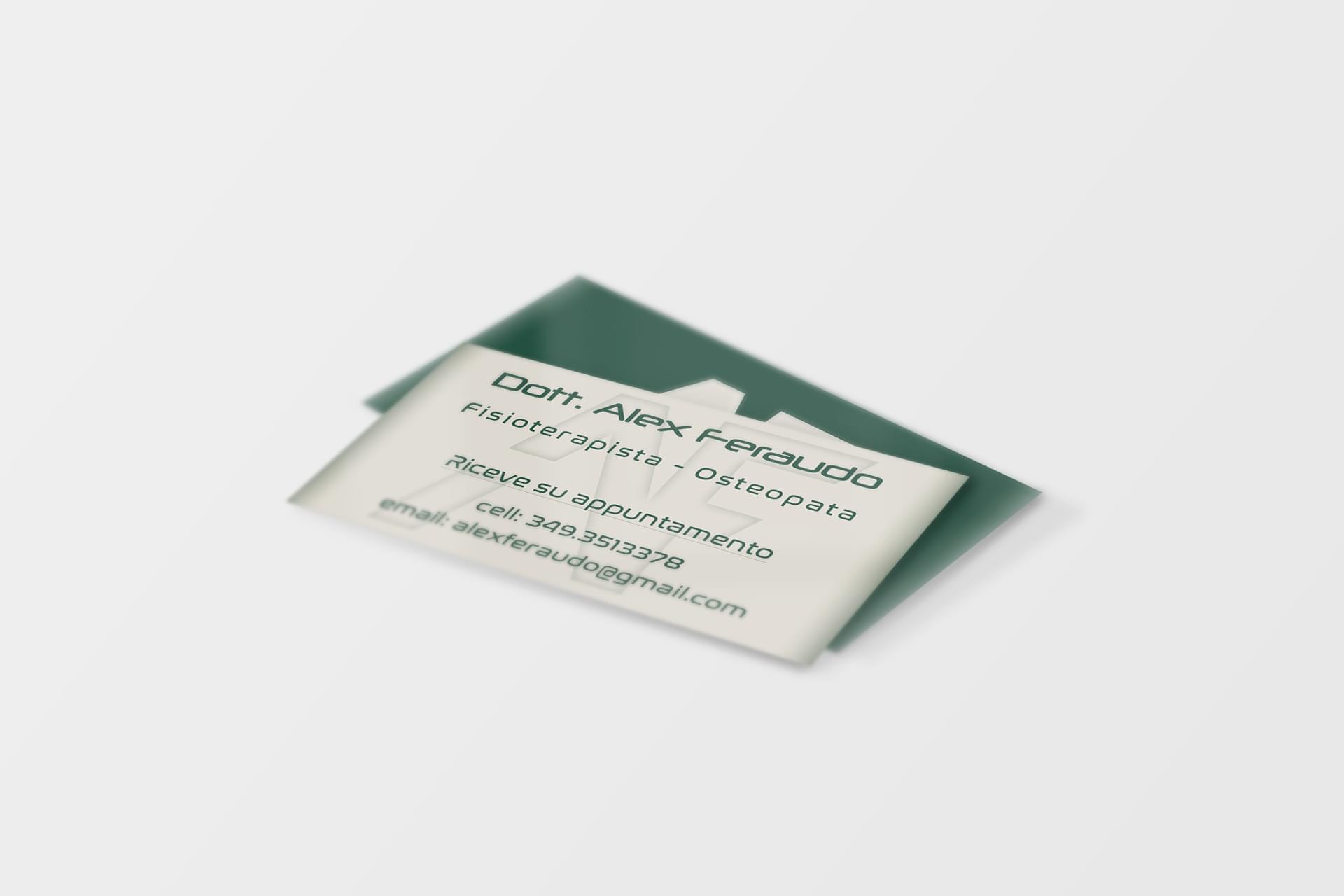 Alex Feraudo – Creazione grafica biglietti da visita Milano