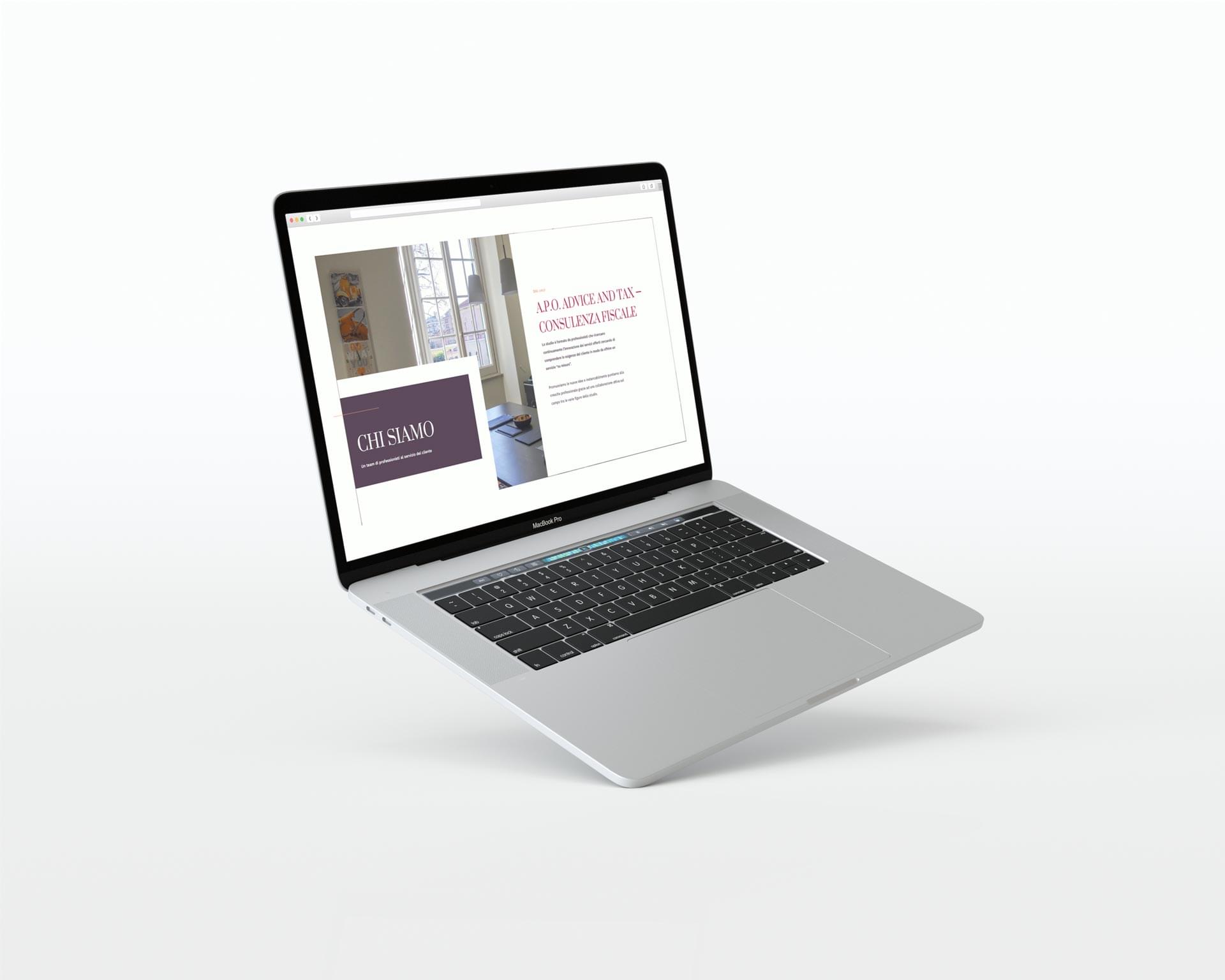 A.P.O. Advice & Tax – Realizzazione sito web con area personale