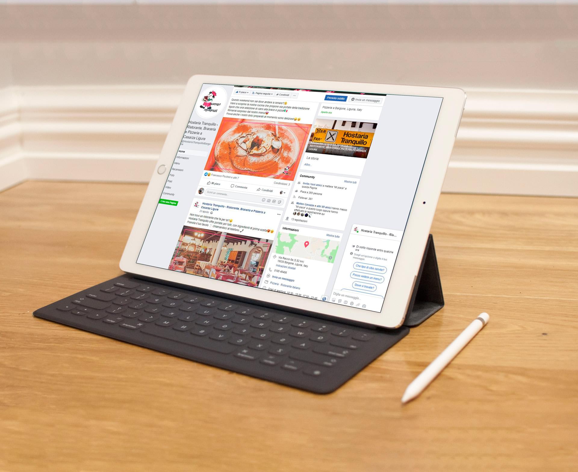 Hostaria Tranquillo – Gestione social per ristoranti